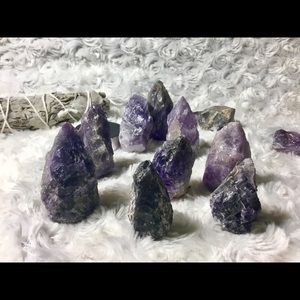Natural Raw Amethyst Pyramid Crystal